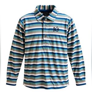 Prodoh Blue Striped Fishung Kids Polo Shirt Sz 18M